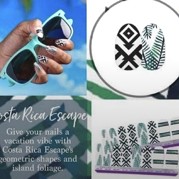 Costa Rica Escape + Teal We Meet Again Color Street Nail Polish Strips Manicure - Picture 4 of 12